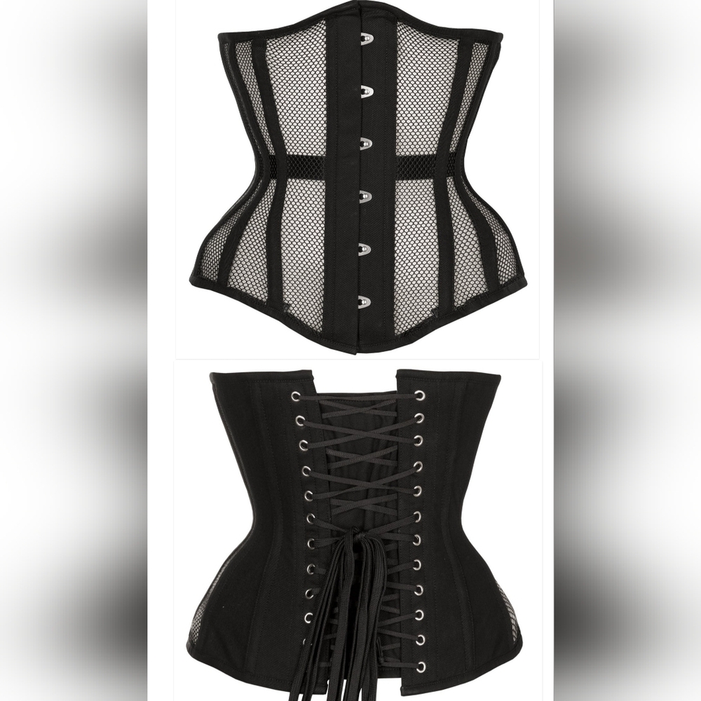 Corset Story | Longline Underbust Black Mesh Corset | Size: 26 Nwt